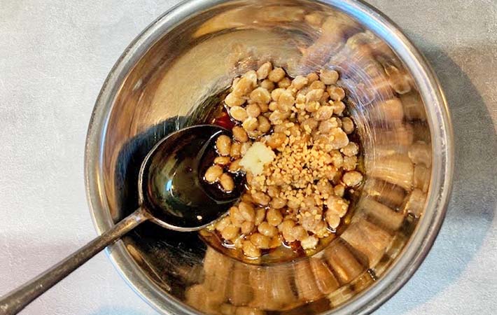 『豆腐のせそうめん』を作る写真