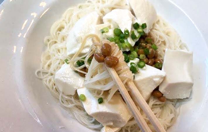 『豆腐のせそうめん』の完成写真