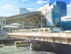 大阪駅周辺を描いたイラストの写真