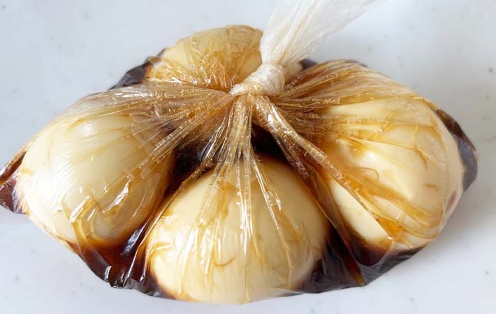 『青じそ味玉』を作る写真