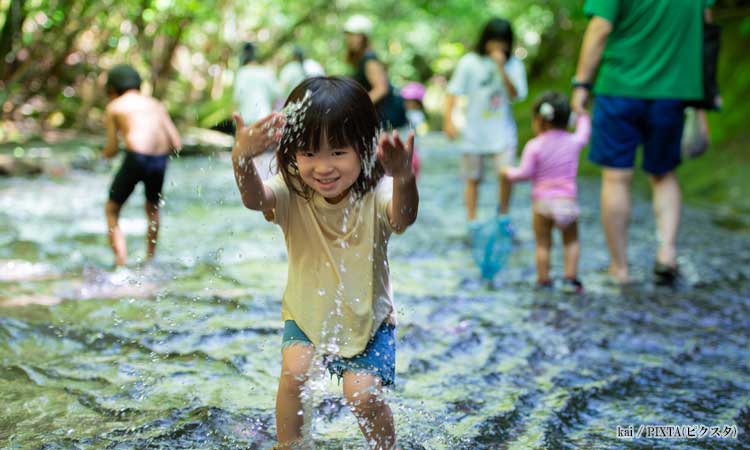 水遊びの写真