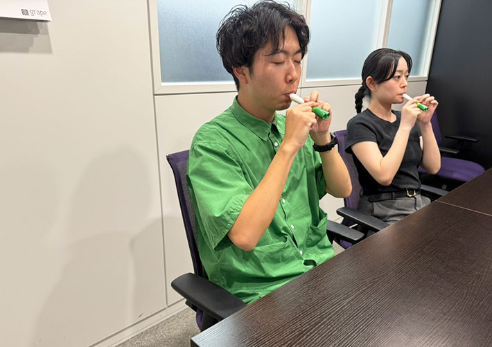 ネギ笛と社員