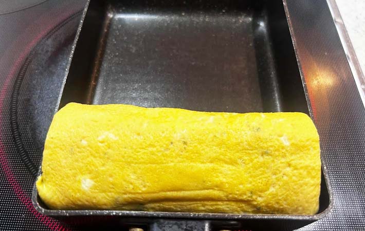 『麻婆豆腐の素のトロミ粉で作る卵焼き』を作る写真