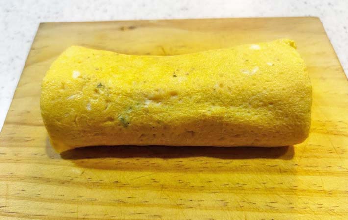 『麻婆豆腐の素のトロミ粉で作る卵焼き』を作る写真