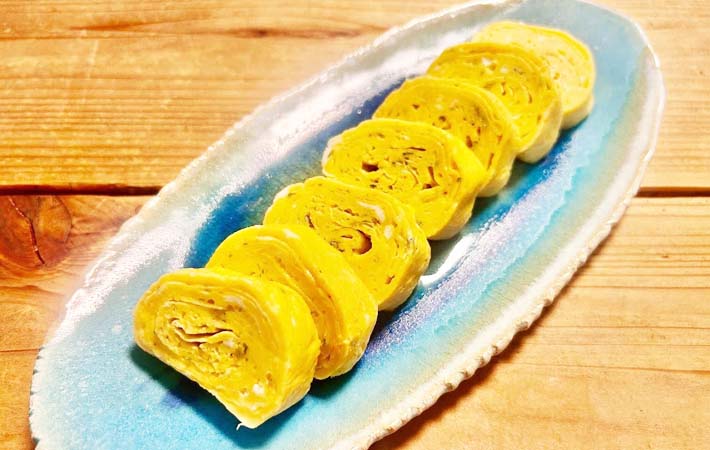 『麻婆豆腐の素のトロミ粉で作る卵焼き』の完成写真