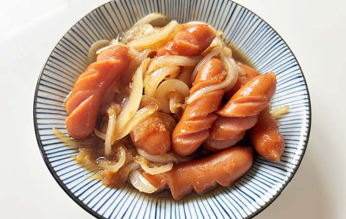 『生姜焼き風ウインナー』の完成写真