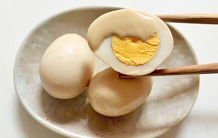 『マヨじょうゆ味玉』の完成写真