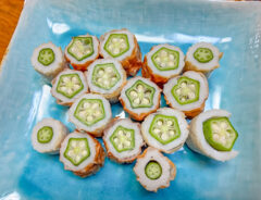『ちくわ×オクラのやみつきから揚げ』を作る写真