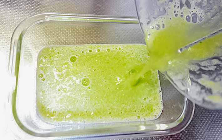 『メロン風味のシャーベット』を作る写真