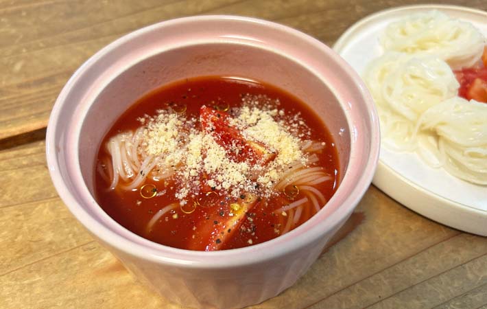 『トマトのそうめんつゆ』の完成写真