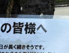 貼り紙の写真