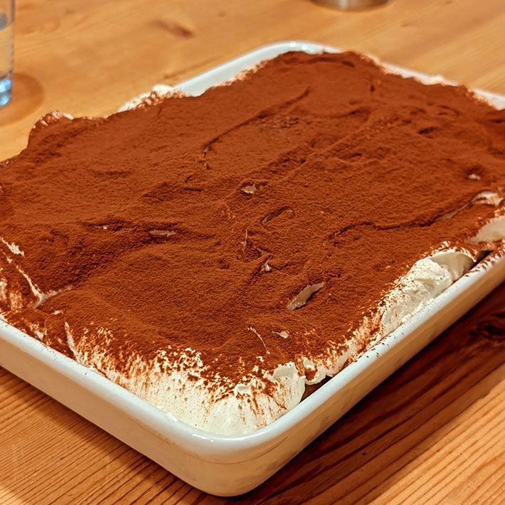 ロールケーキのアレンジの写真