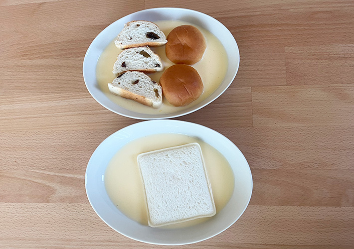 菓子パンでフレンチトースト