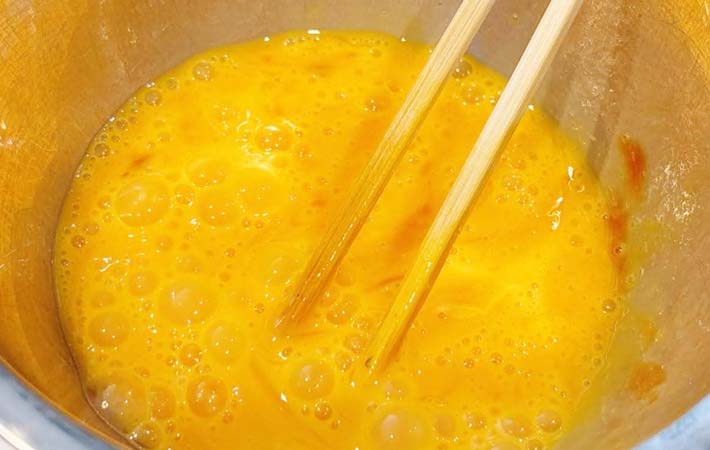『ケチャップの玉子焼き』を作る写真