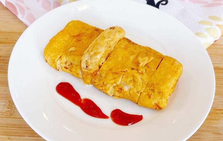 『ケチャップの玉子焼き』の完成写真