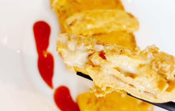 『ケチャップの玉子焼き』の完成写真