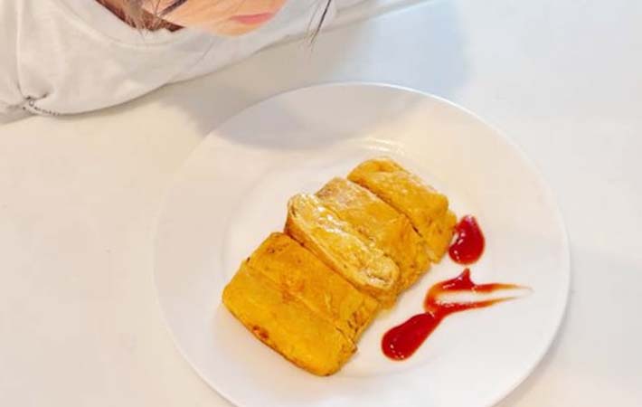 『ケチャップの玉子焼き』の完成写真