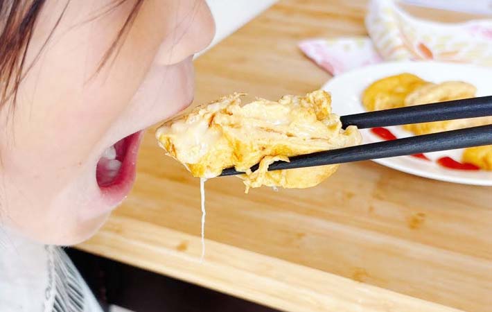 『ケチャップの玉子焼き』の完成写真