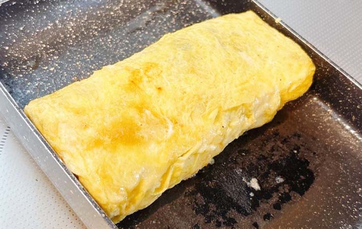 『キムチの玉子焼き』を作る写真