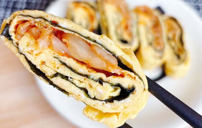 『キムチの玉子焼き』の完成写真
