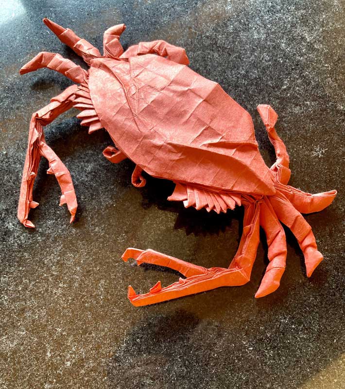 折り紙のカニ