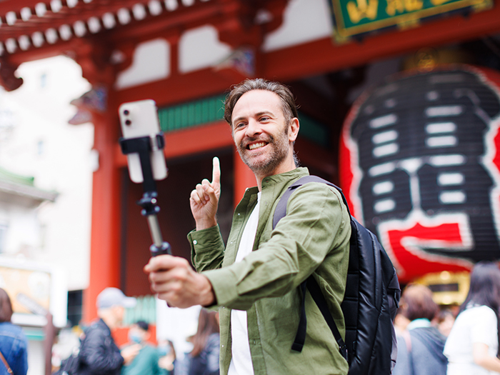 外国人観光客の写真