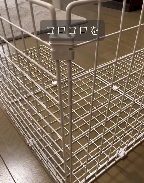連結ジョイントでつないだワイヤーネット