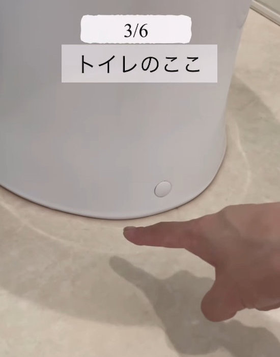 トイレを指さす様子
