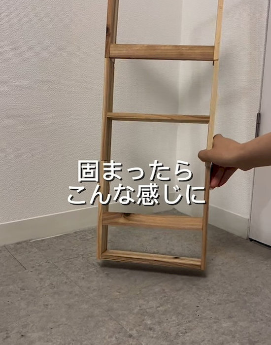 組み立てた焚き付け材