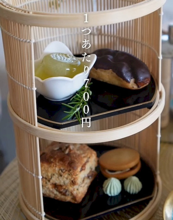 完成したアフタヌーンティートレイ
