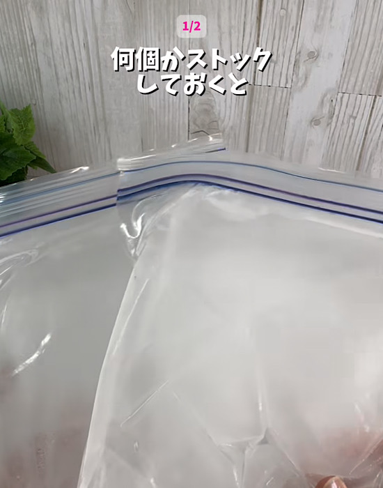 保存袋に入った氷