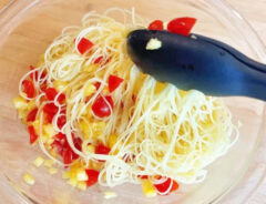 『パイナップルの冷製パスタ』写真