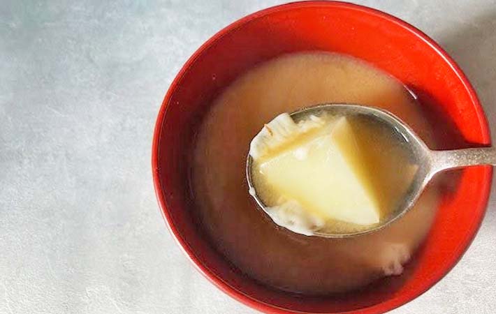 『チーズ入り味噌汁』の完成写真