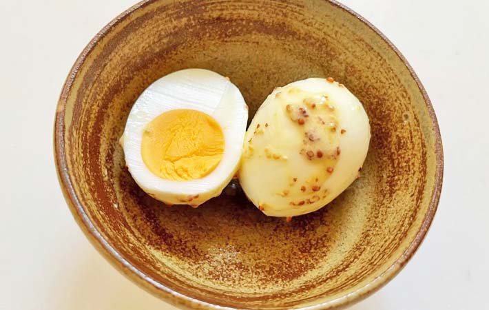 『マスタードの味玉』の完成写真