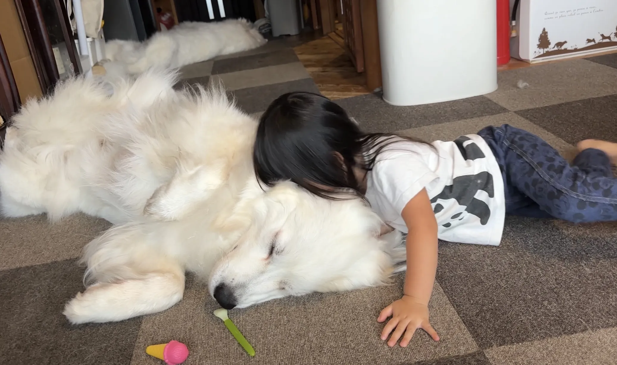 『犬吸い』をする娘