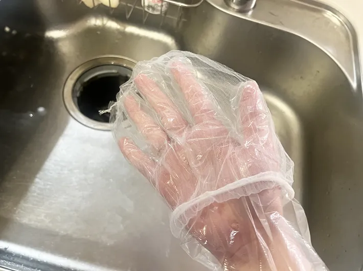 水切りネットでシンク掃除