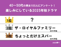 40~50代が選ぶ秋ドラマランキング