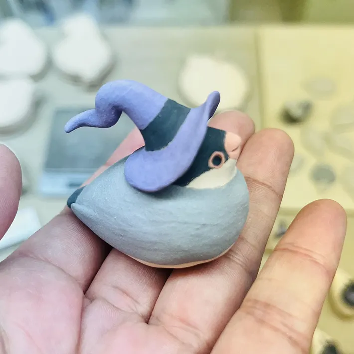 文鳥の陶芸作品