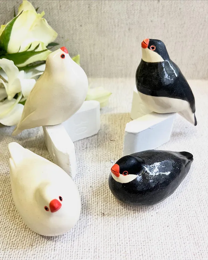 文鳥の陶芸作品