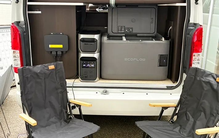 『DELTA 3 Max Plus』を積んだキャンピングカー