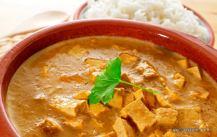 肉なしカレーにタンパク質を補うポイント