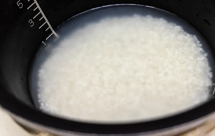 水に浸す時間が足りていない