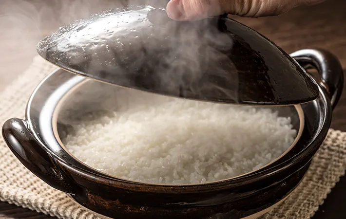 ご飯を蒸らす時間が短い
