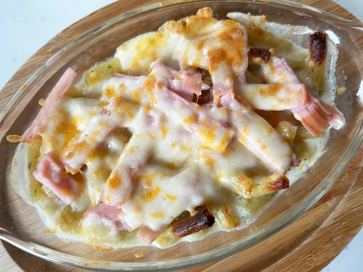 じゃがりこグラタンの調理工程の画像