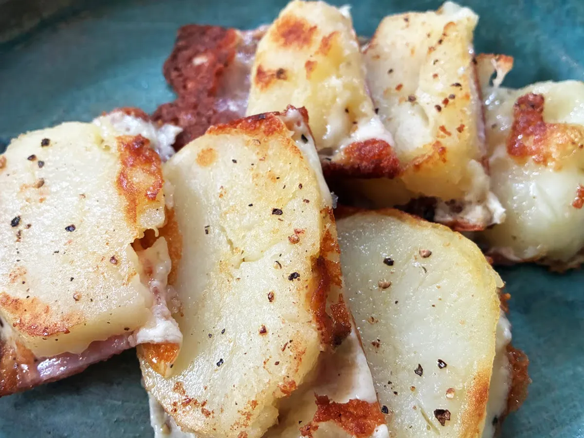 ベーコンチーズポテトの調理工程の画像