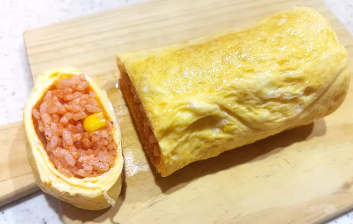 『オムライス風の玉子焼き』の完成写真（撮影：エニママ）