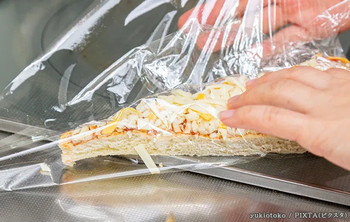 ピザを保存する写真