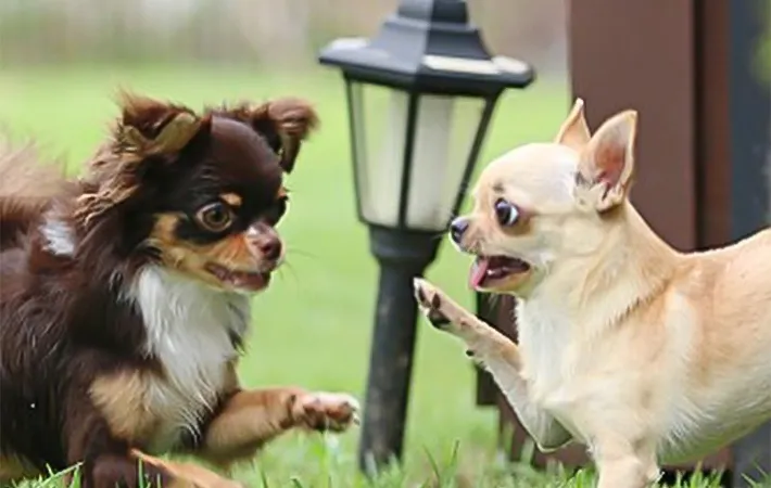 2匹のチワワの写真