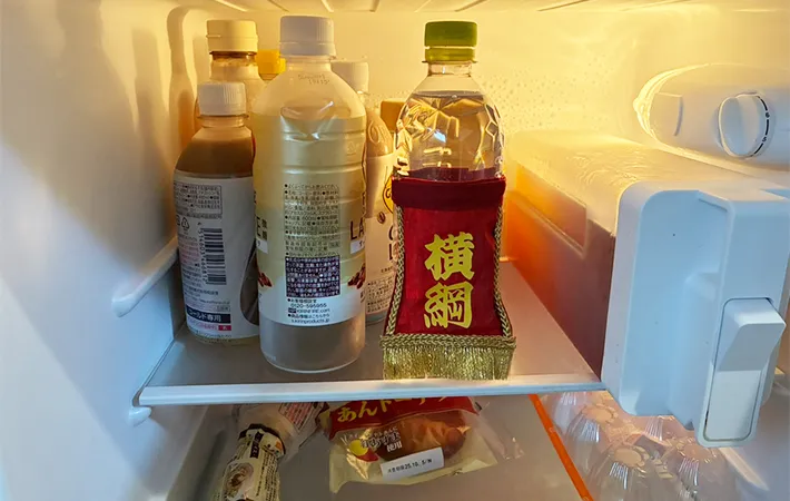 カプセルトイの『なりきり力士』（撮影：grape編集部）