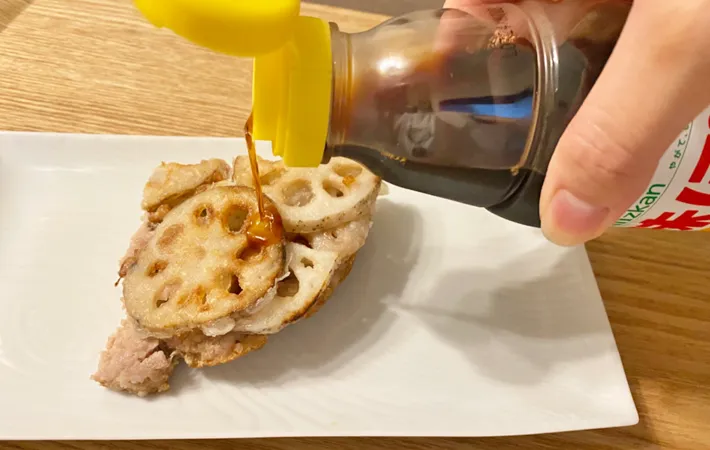 『はさまない！れんこんはさみ焼き』の完成写真（撮影：エニママ）
